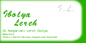 ibolya lerch business card